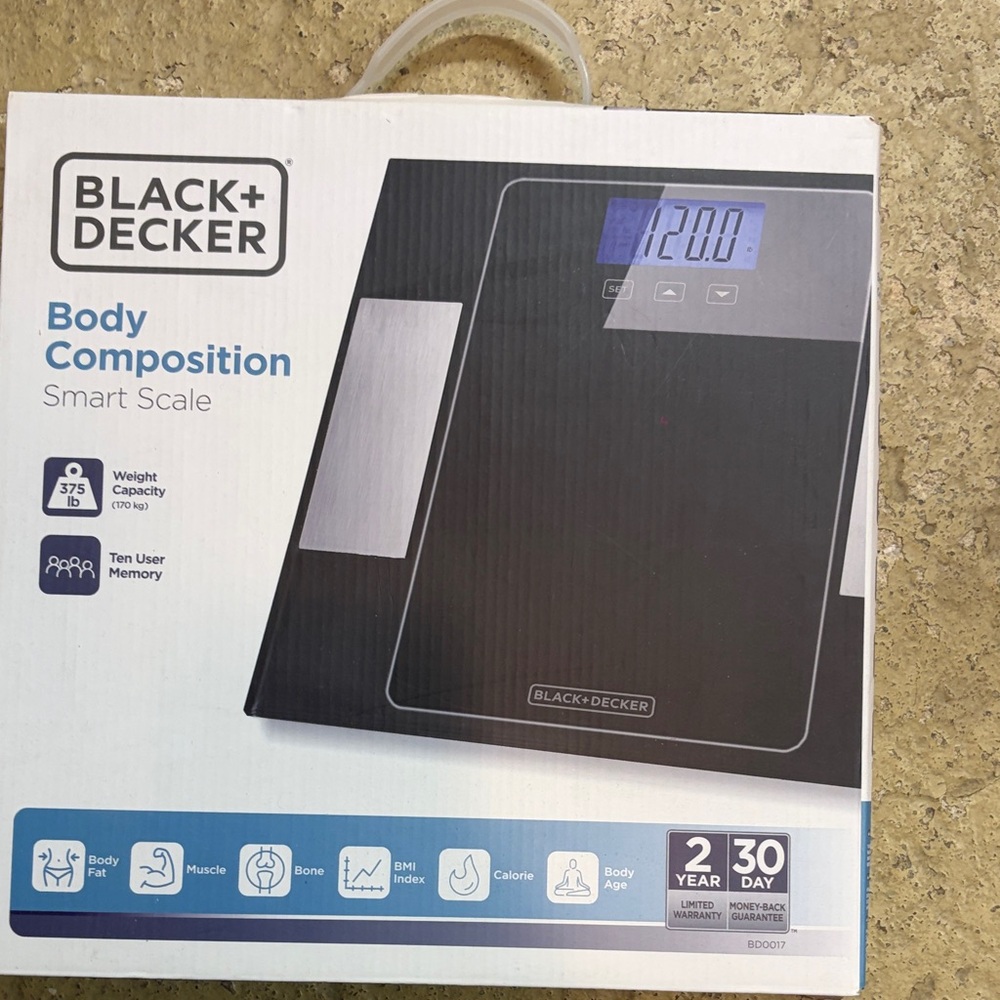 Black & Decker Digital Smart Scale with Blue Display